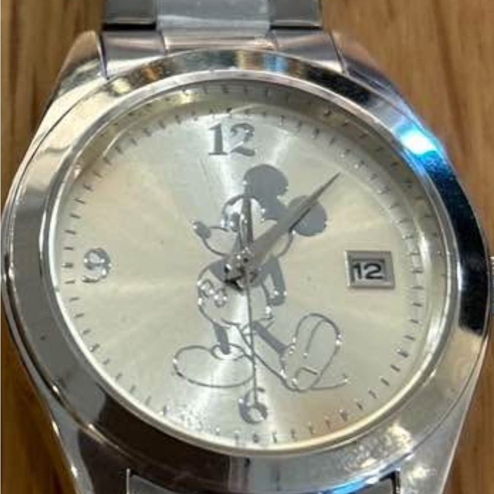 Disney Silver-tone Mickey Mouse Stainless Steel Watch